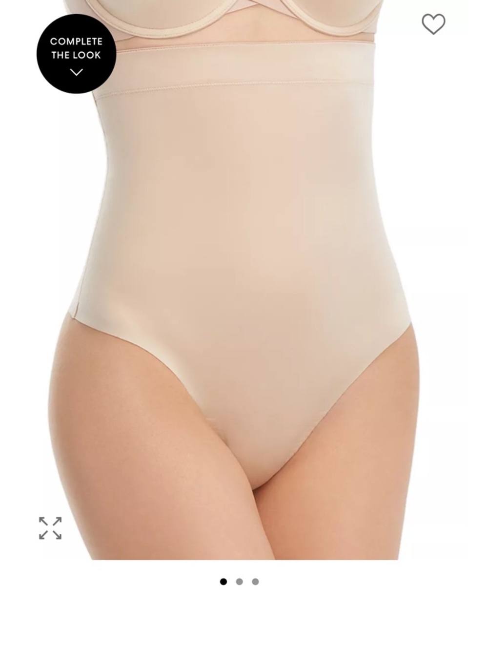 SPANX High-Waist Shaper Thong in Champagne/Beige
